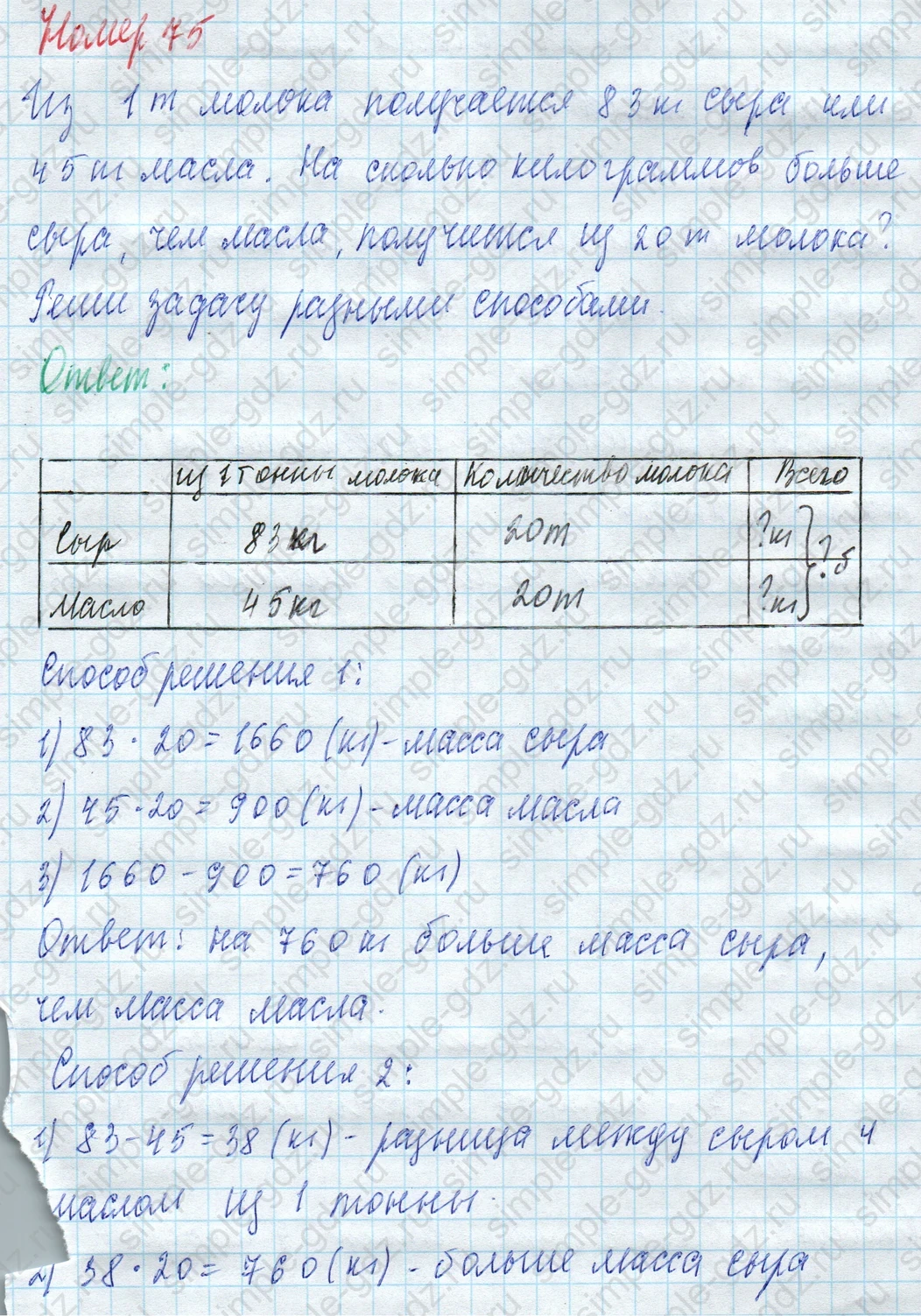 matematika class-4 Математика 4 класс учебник Моро, Бантова 1, 2 часть - 2 Часть страница 25 ответ Номер 75
