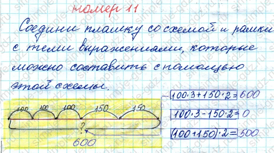 matematika class-4 Математика 4 класс рабочая тетрадь Дорофеев, Миракова часть 1 и 2 - 1 Часть страница 34 ответ номер 11