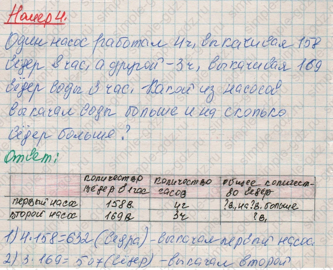 matematika class-4 Математика 4 класс рабочая тетрадь Дорофеев, Миракова часть 1 и 2 - 1 Часть страница 54 ответ Номер 4