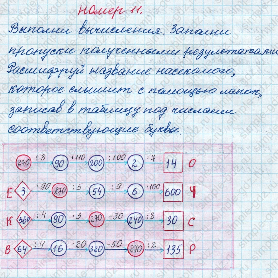 matematika class-4 Математика 4 класс рабочая тетрадь Дорофеев, Миракова часть 1 и 2 - 1 Часть страница 75 ответ номер 11