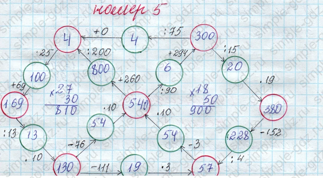 matematika class-4 Математика 4 класс рабочая тетрадь Дорофеев, Миракова часть 1 и 2 - 1 Часть страница 7 ответ номер 5