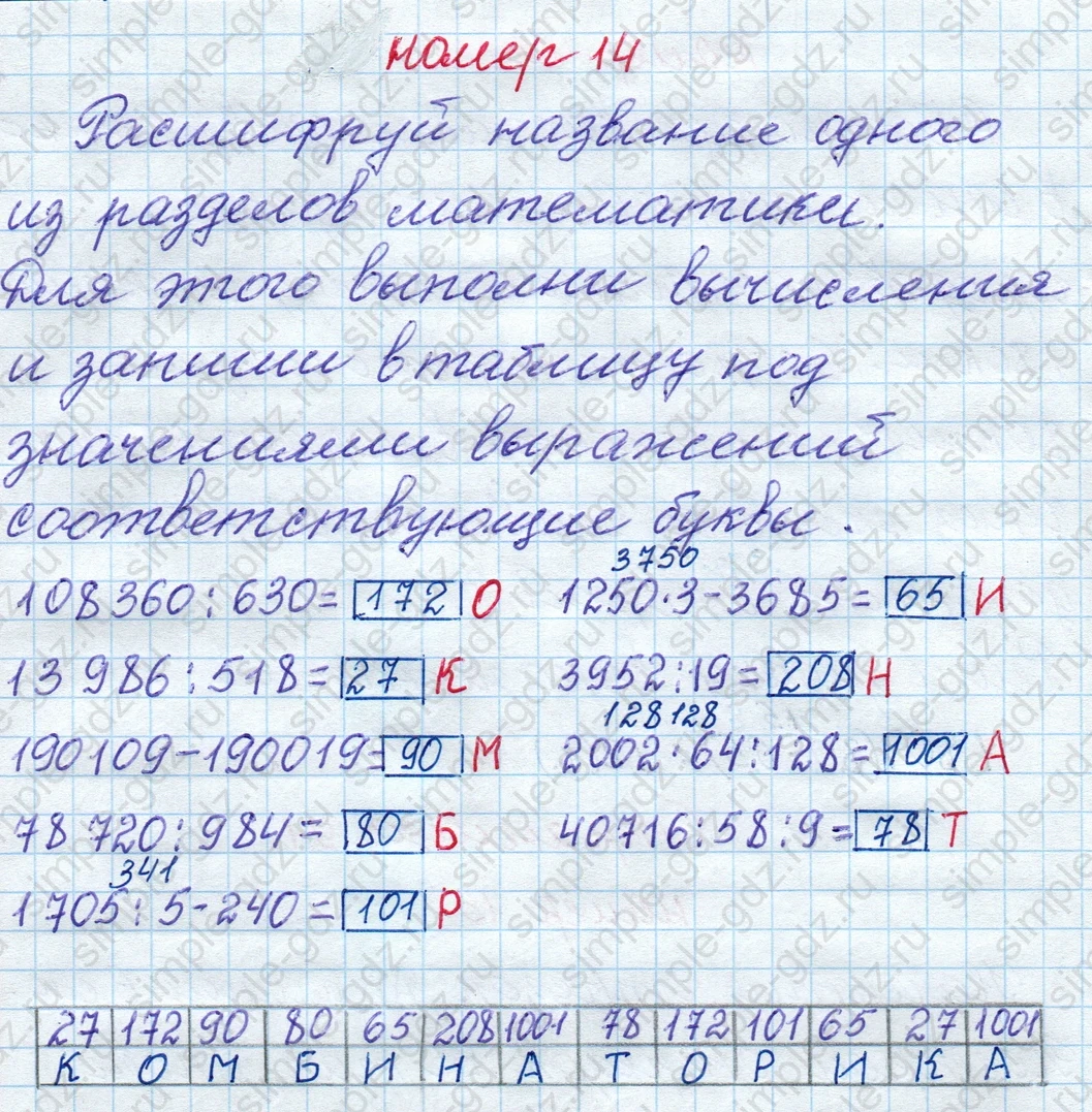 matematika class-4 Математика 4 класс рабочая тетрадь Дорофеев, Миракова часть 1 и 2 - 1 Часть страница 91 ответ номер 14