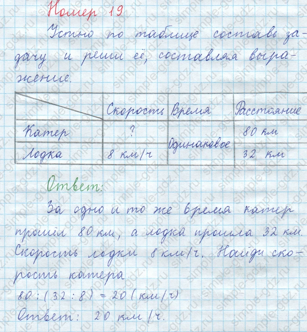 matematika class-3 Математика 4 класс рабочая тетрадь Волкова 1, 2 часть - 2 Часть страница 61 ответ Номер 19