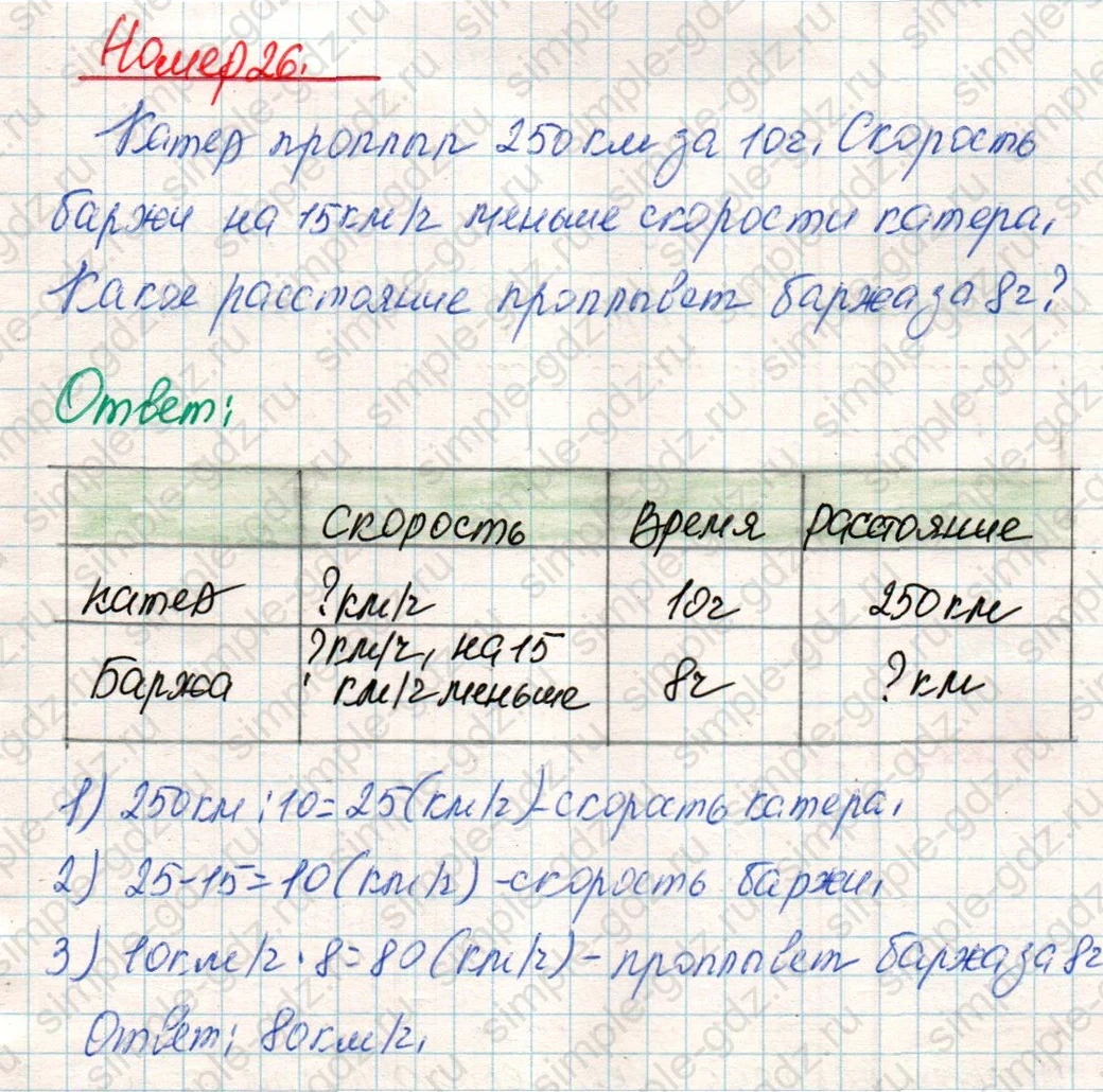 matematika class-4 Математика 4 класс учебник Дорофеев, Миракова часть 1, 2 - 1 Часть страница 124 ответ Номер 26