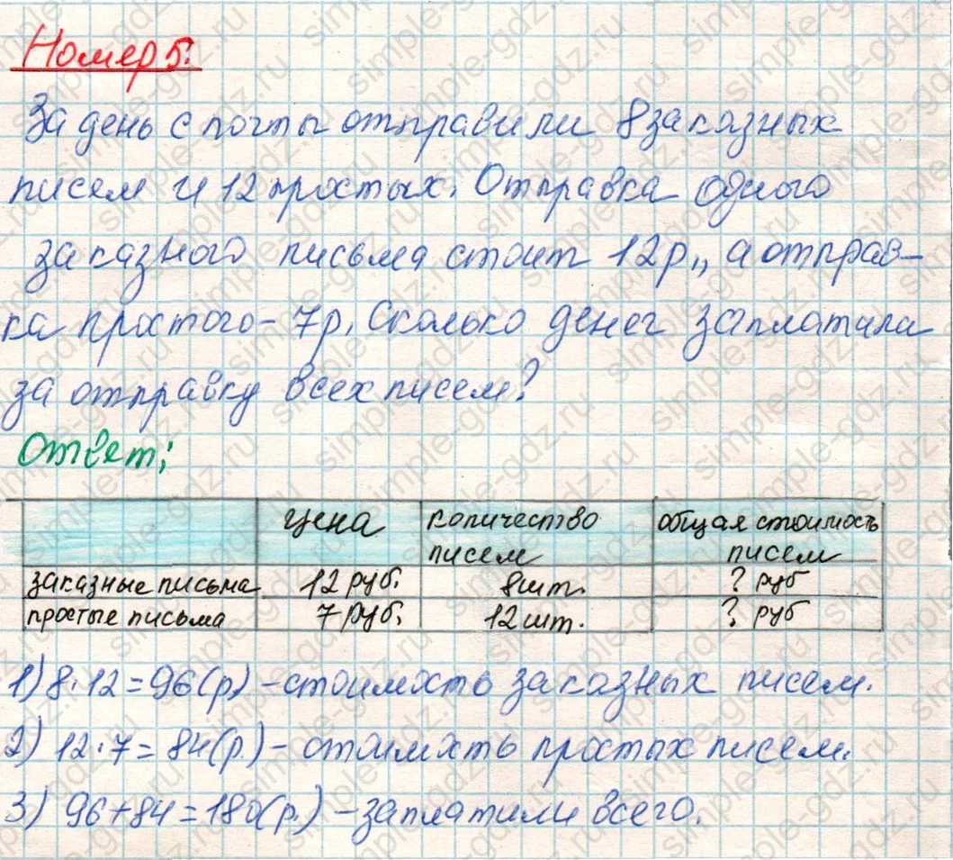 matematika class-4 Математика 4 класс учебник Дорофеев, Миракова часть 1, 2 - 1 Часть страница 28 ответ Номер 5