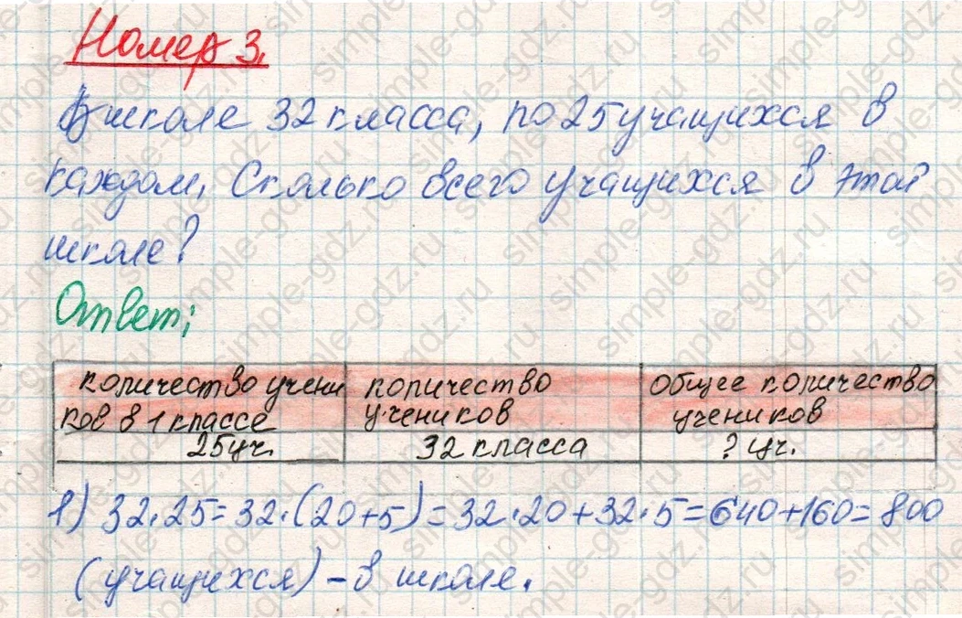 matematika class-4 Математика 4 класс учебник Дорофеев, Миракова часть 1, 2 - 1 Часть страница 62 ответ Номер 3