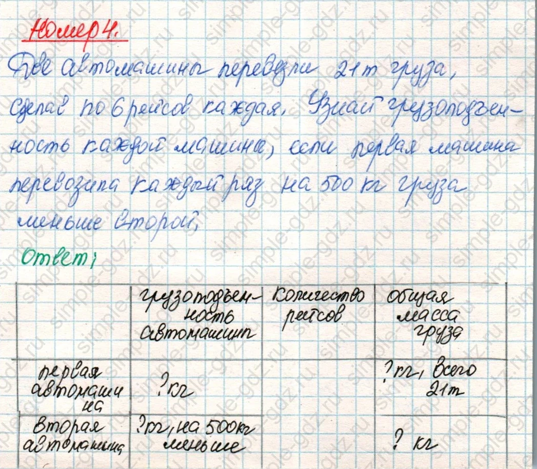 matematika class-4 Математика 4 класс учебник Дорофеев, Миракова часть 1, 2 - 2 Часть страница 105 ответ Номер 4