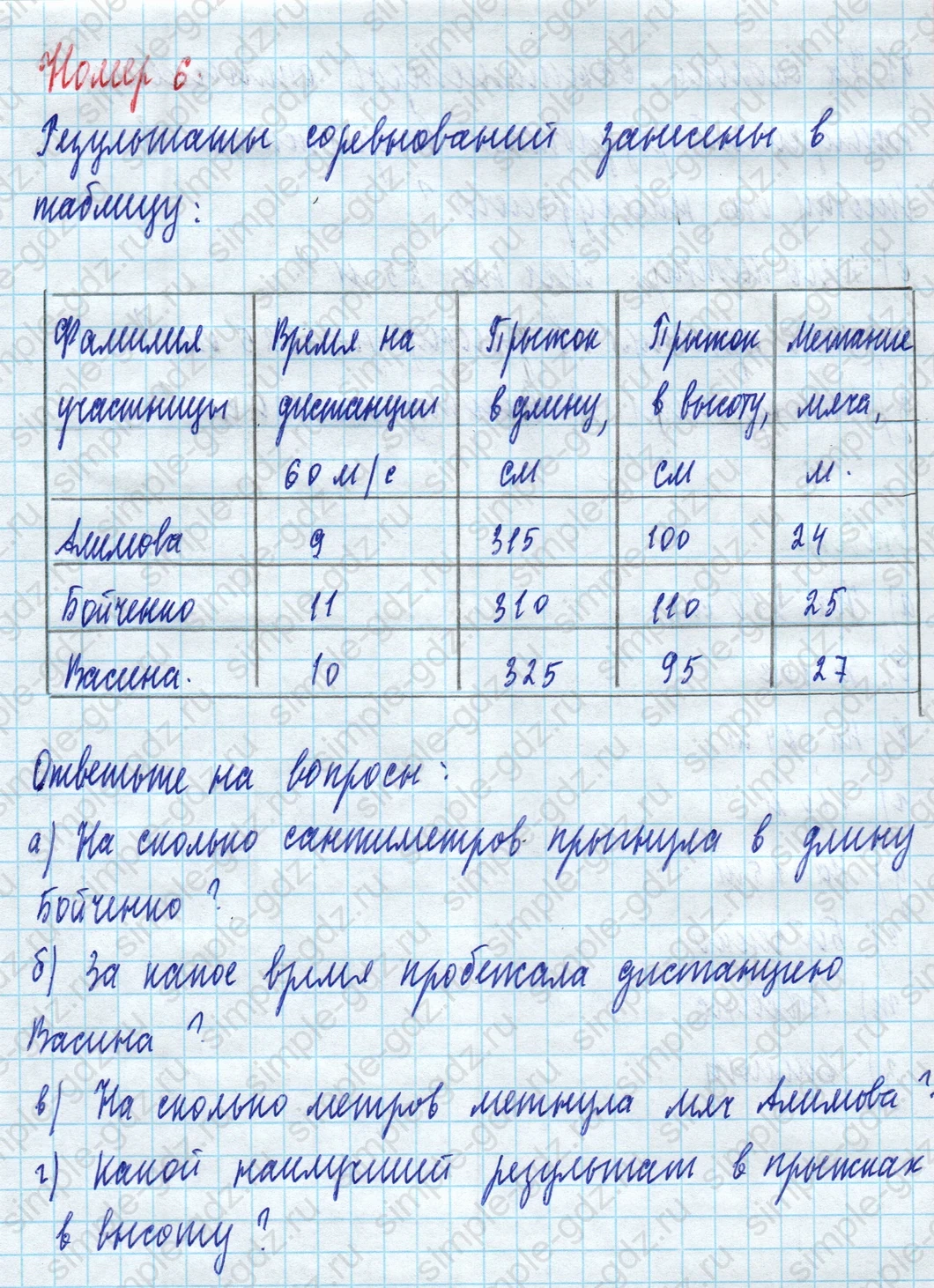matematika class-5 Математика 5 класс рабочая тетрадь Ткачева (Виленкин) - 1 Часть страница 5 ответ 6