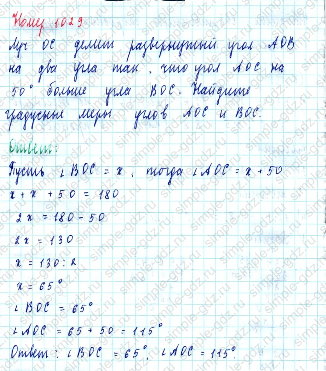 matematika class-5  Математика 5 класс учебник Мерзляк, Полонский - 1 Часть страница 1029 ответ 1029