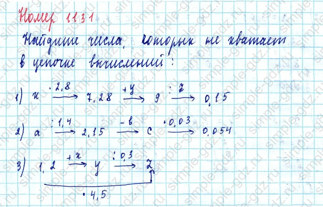 matematika class-5  Математика 5 класс учебник Мерзляк, Полонский - 1 Часть страница 1131 ответ 1131