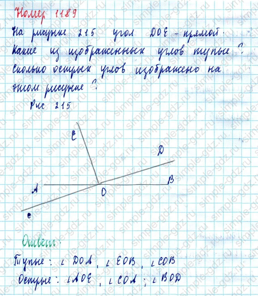 matematika class-5  Математика 5 класс учебник Мерзляк, Полонский - 1 Часть страница 1189 ответ 1189