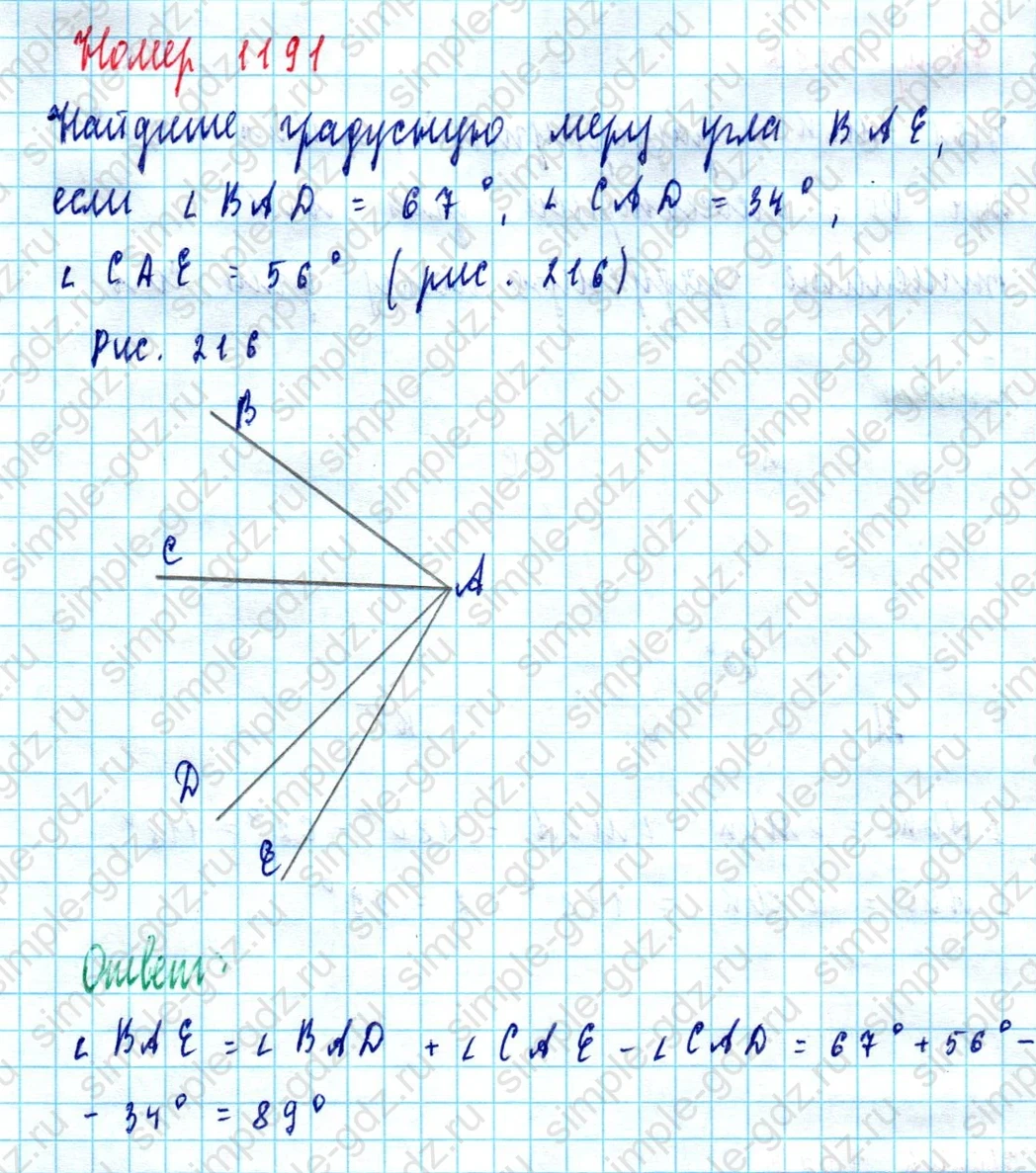 matematika class-5  Математика 5 класс учебник Мерзляк, Полонский - 1 Часть страница 1191 ответ 1191