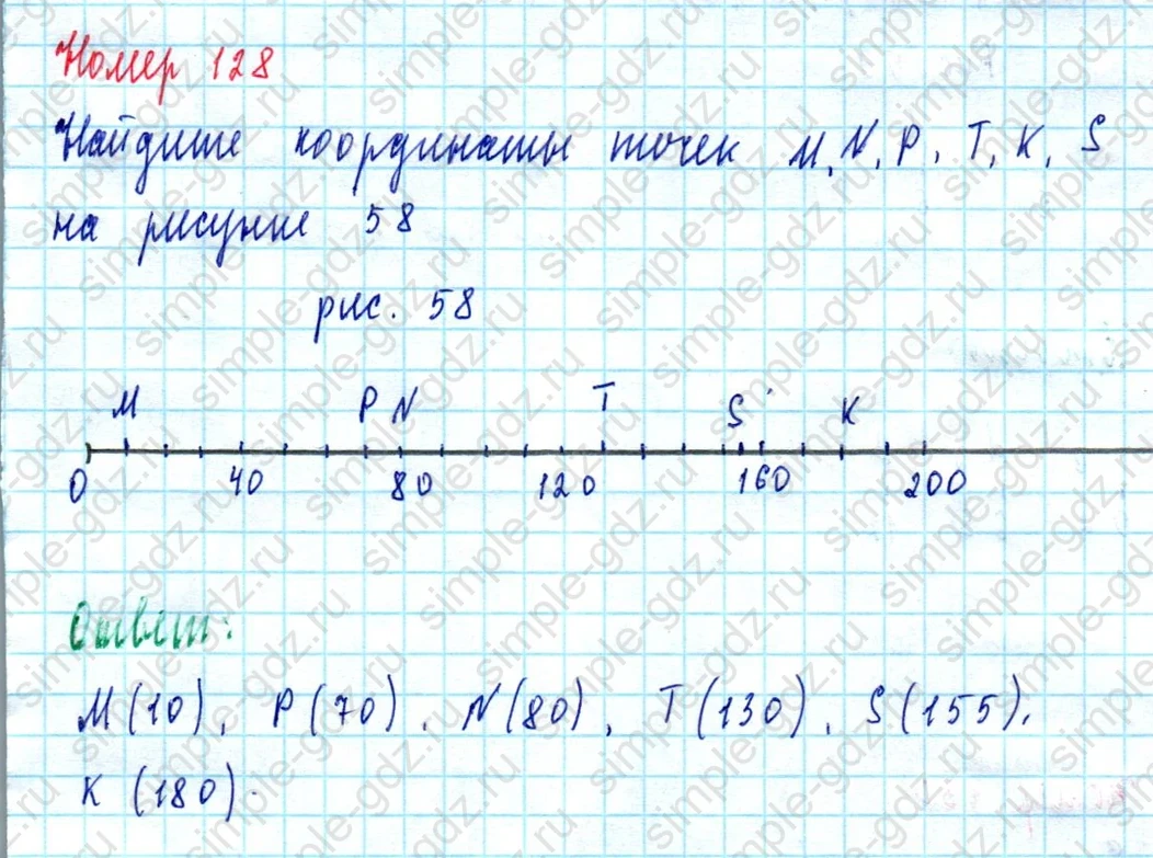 matematika class-5  Математика 5 класс учебник Мерзляк, Полонский - 1 Часть страница 128 ответ 128