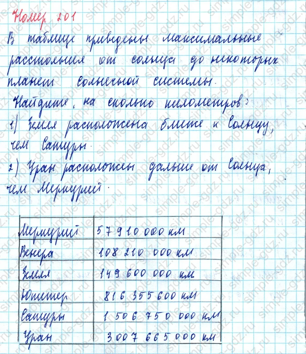 matematika class-5  Математика 5 класс учебник Мерзляк, Полонский - 1 Часть страница 201 ответ Номер 201