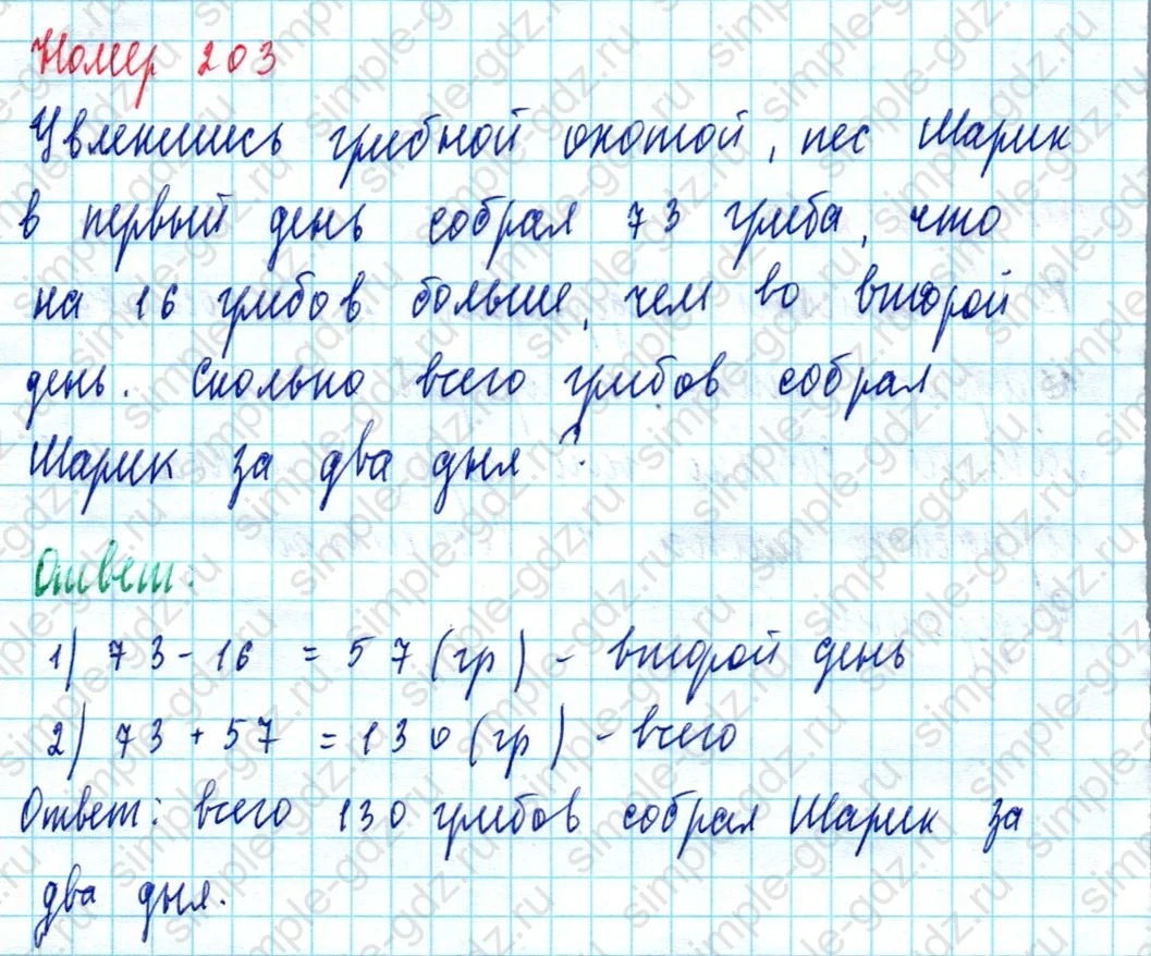 matematika class-5  Математика 5 класс учебник Мерзляк, Полонский - 1 Часть страница 203 ответ Номер 203