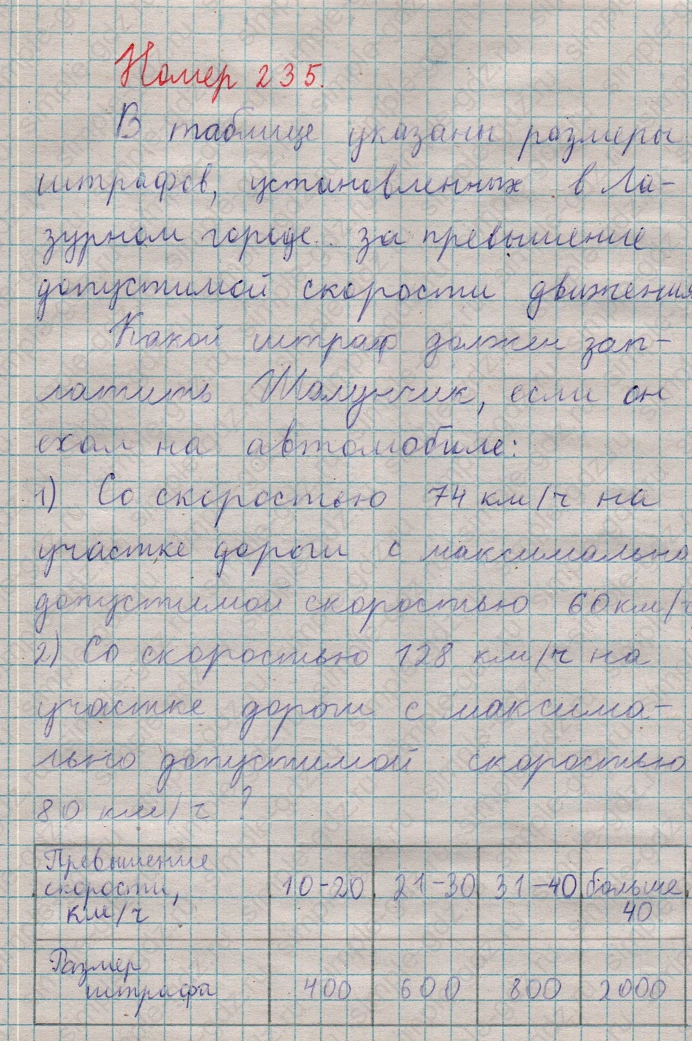 matematika class-5  Математика 5 класс учебник Мерзляк, Полонский - 1 Часть страница 235 ответ 235