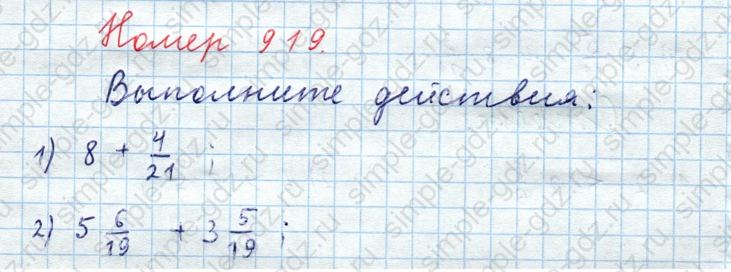 matematika class-5  Математика 5 класс учебник Мерзляк, Полонский - 1 Часть страница 919 ответ Номер 919