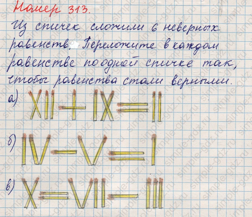 matematika class-5 Математика 5 класс учебник Никольский, Потапов - 1 Часть страница 313 ответ Номер 313